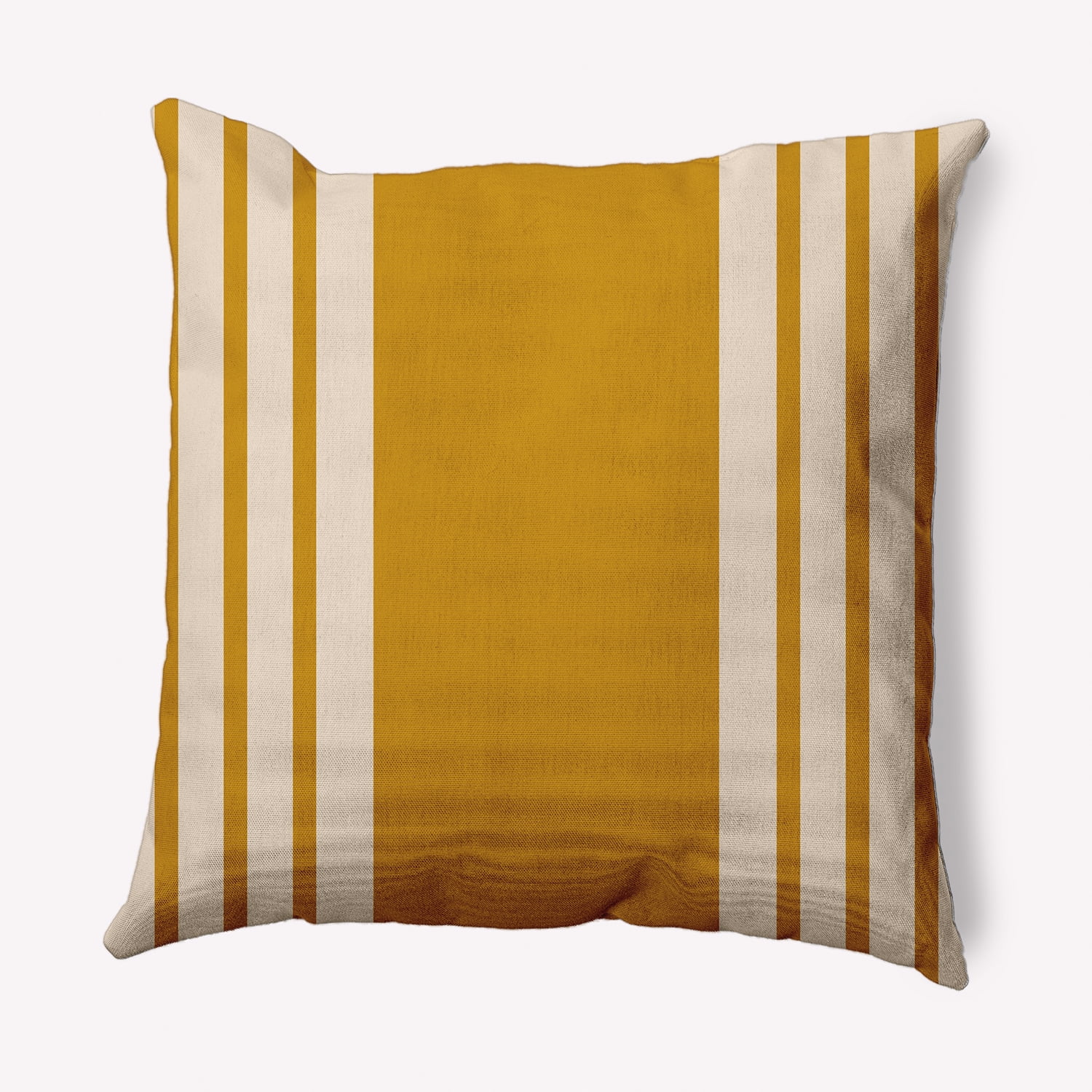 Simply Daisy 20" x 20" Stripe Indoor/Outdoor Polyester Throw Pillow, Autumn Gold