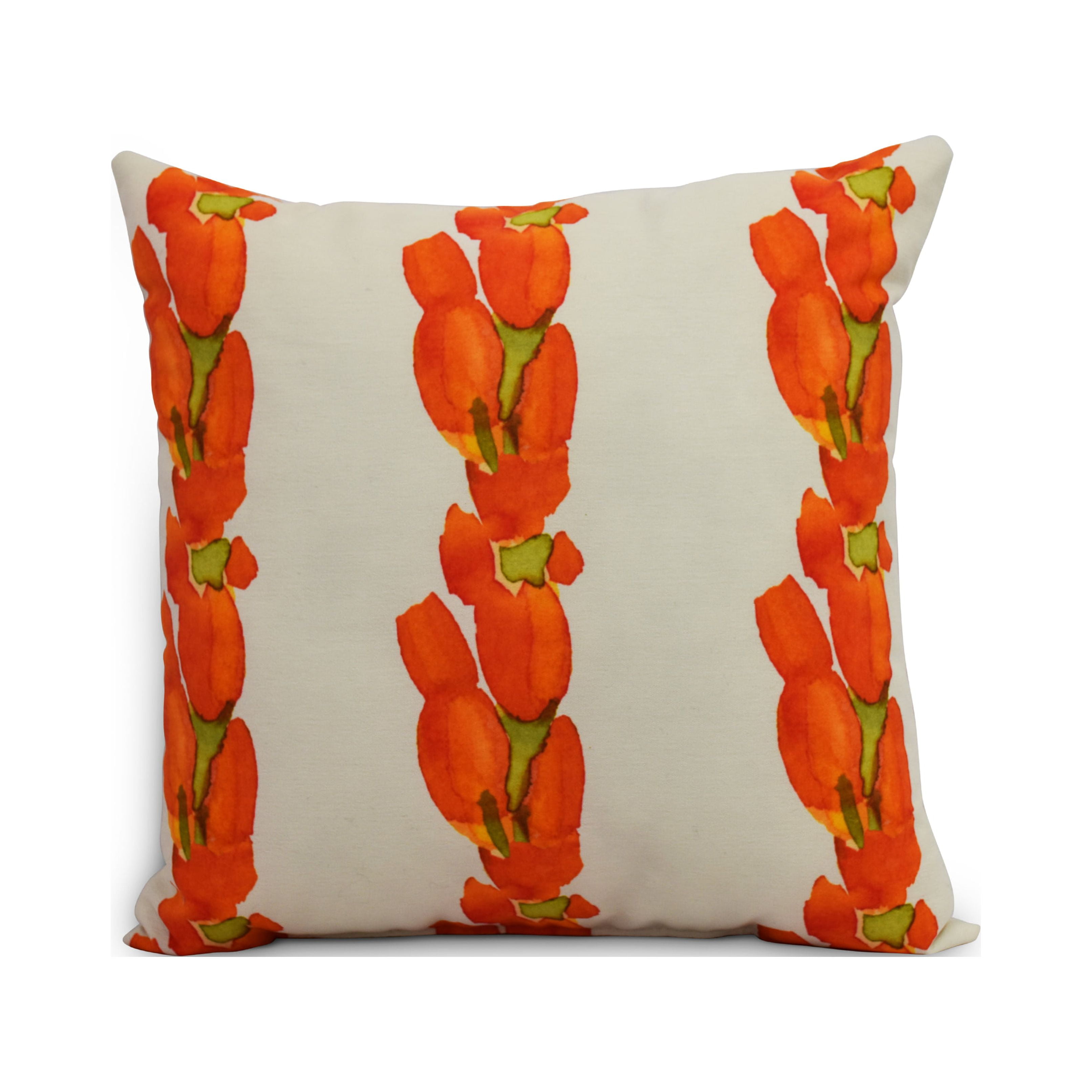 Simply Daisy, 20" x 20" Sunset Tulip Orange Floral DecorativeOutdoor Pillow