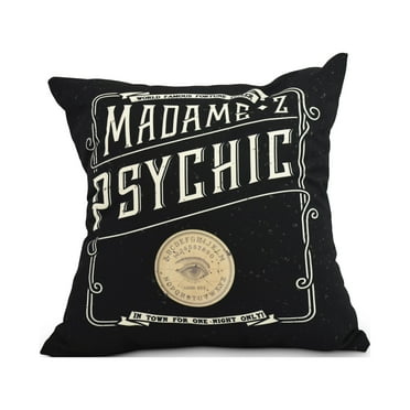 Simply Daisy, 20" x 20" The Psychic Eye Cream Halloween Print Decorative Throw Pillow