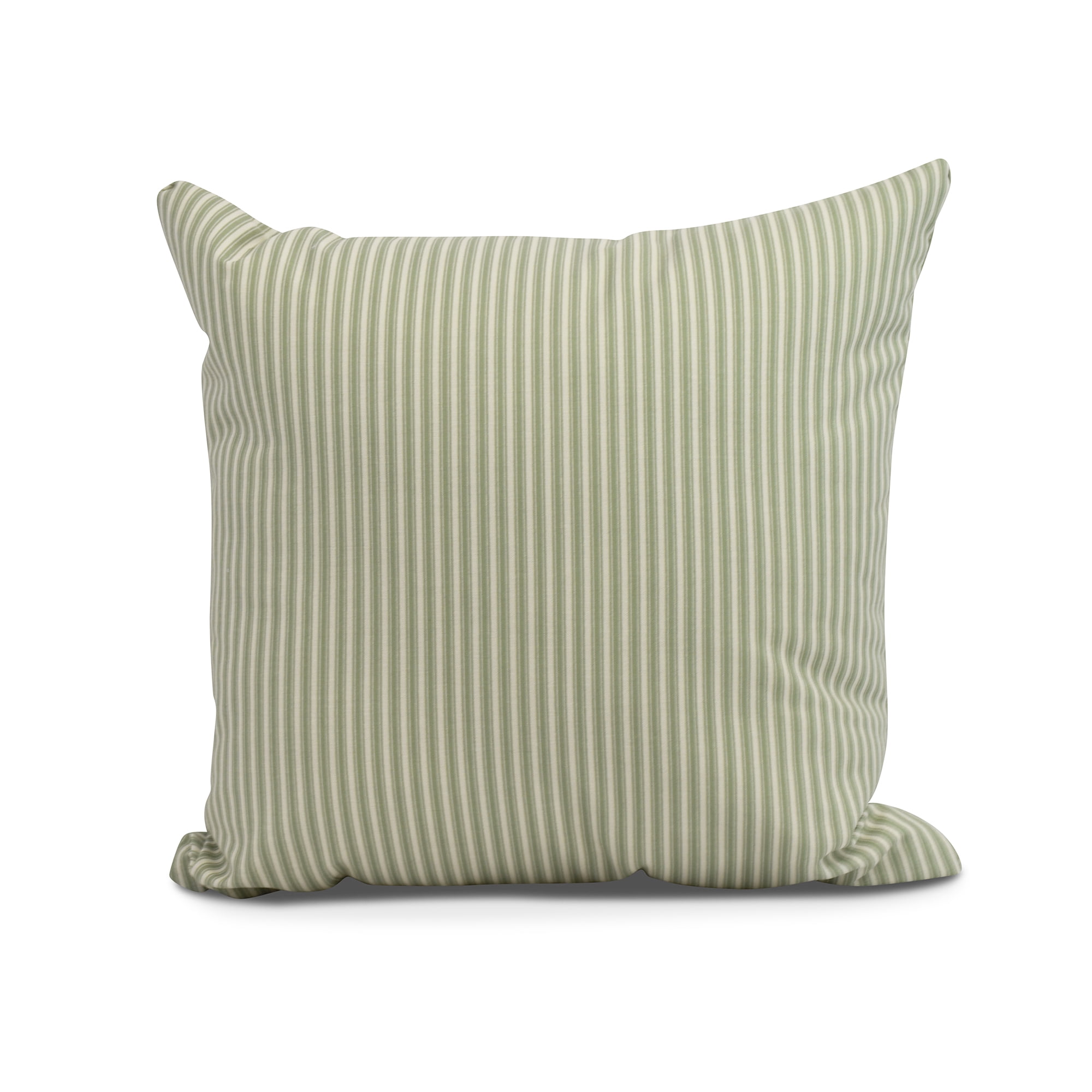 Simply Daisy, 20" x 20" Ticking Stripe Outdoor Pillow, Green