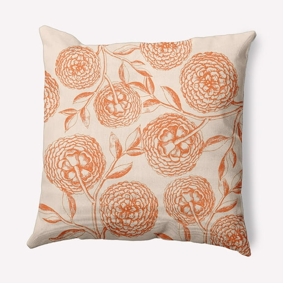 20" x 20" Simply Daisy Antique Flowers Decorative Throw Pillow