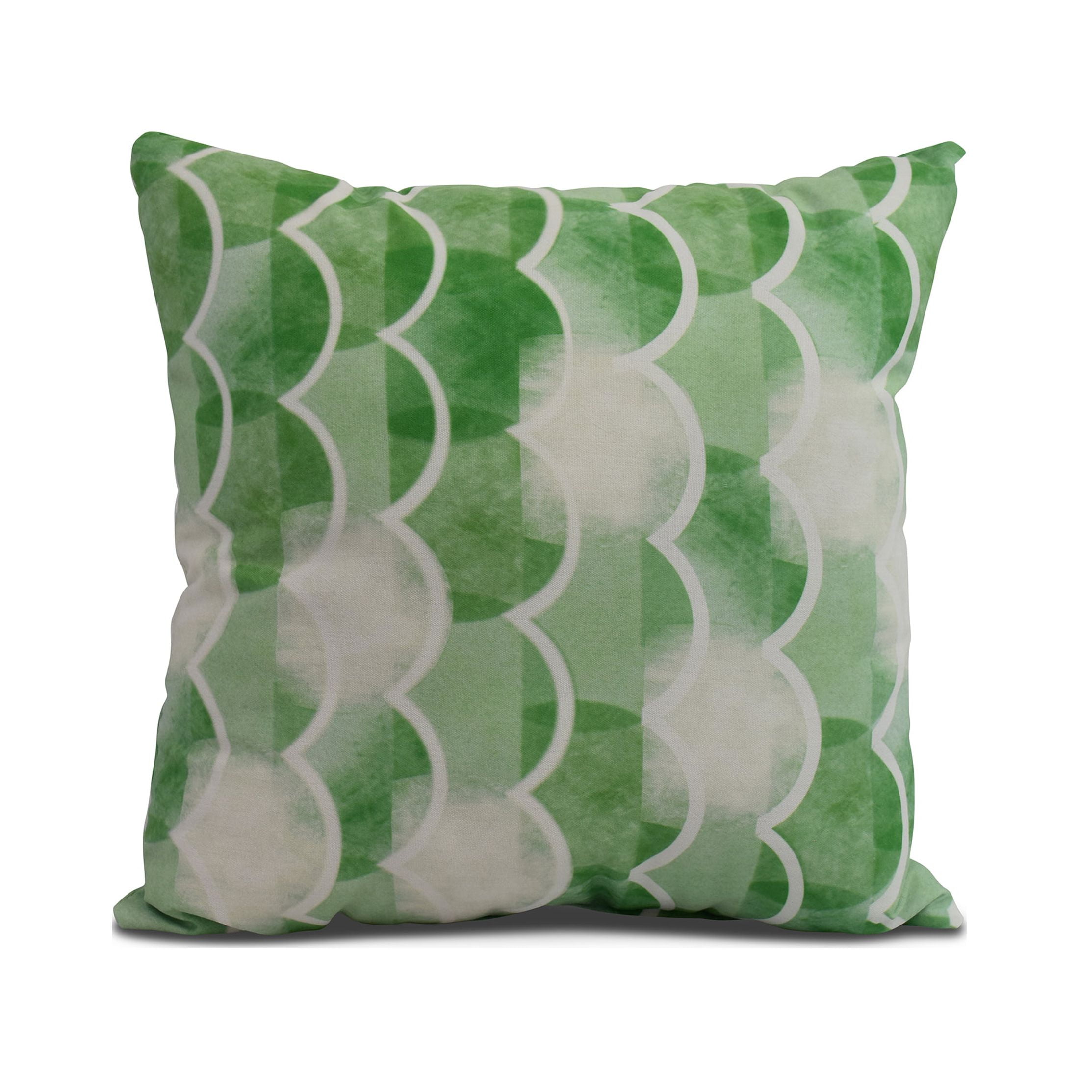 Simply Daisy, 20" x 20" Zircoland, Geometric Print Outdoor Pillow, Green