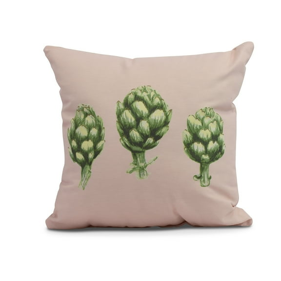 Simply Daisy, 20 x 20 inch,Artichoke Decorative Pillow,Pale Pink