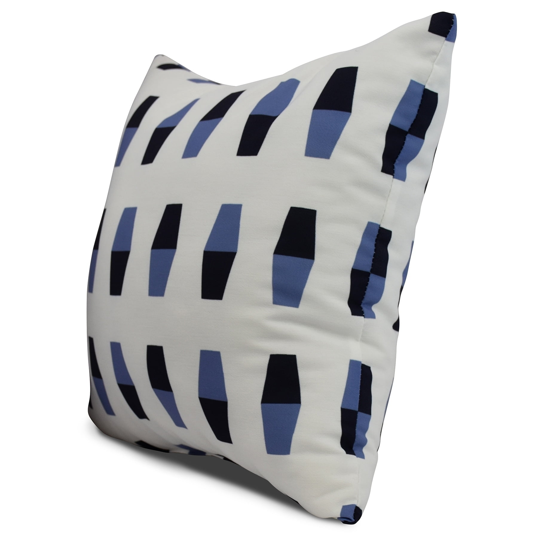 Simply Daisy, 20 x 20 inch, Bowling Pins, Geometric Print Pillow, Navy Blue