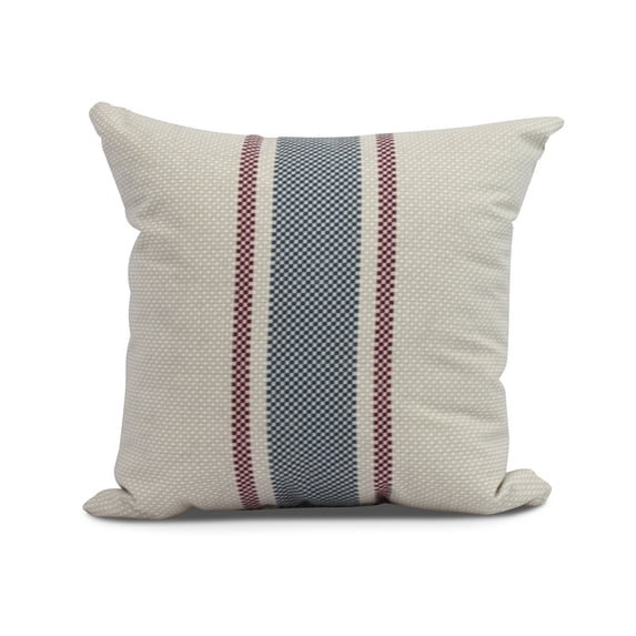 Simply Daisy, 20 x 20 inch,Grain Sack Decorative Pillow,Rust