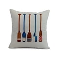 thumbnail image 1 of Simply Daisy, 20 x 20 inch, Oar Multi Painted, Geometric Print Pillow, Ivory, 1 of 2