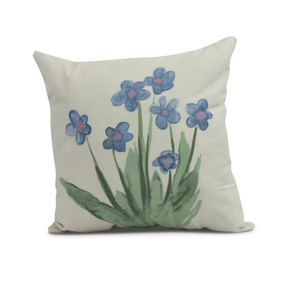 Simply Daisy, 20 x 20 inch,Pretty Little Flower Decorative Pillow,Light Blue