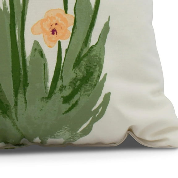 Simply Daisy, 20 x 20 inch,Pretty Little Flower Decorative Pillow,Yellow