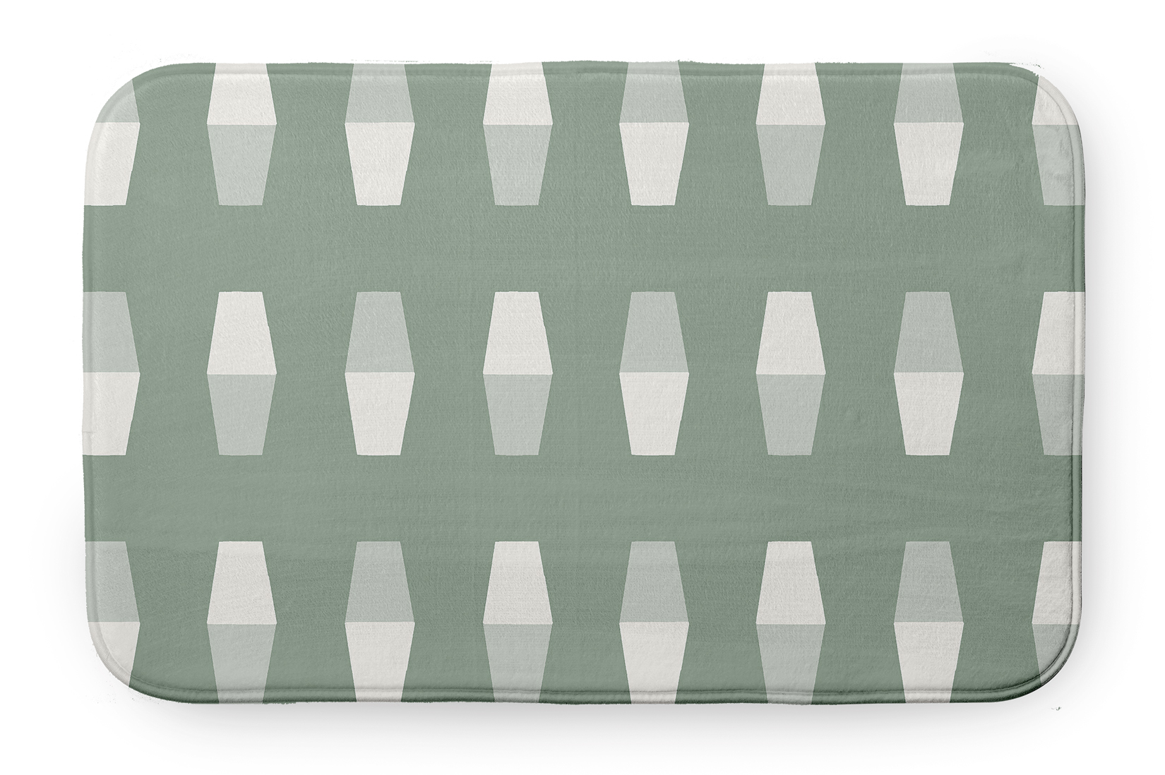 Simply Daisy 24" x 17" Bowling Pins Bathmat, Sage