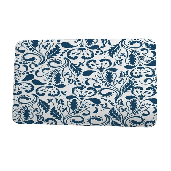 Simply Daisy 24" x 17" Plush Microfiber Blue Aurora Bath Mat