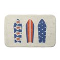 thumbnail image 1 of Simply Daisy 24" x 17" Plush Microfiber Blue-Orange Triple Surf Bath Mat, 1 of 3