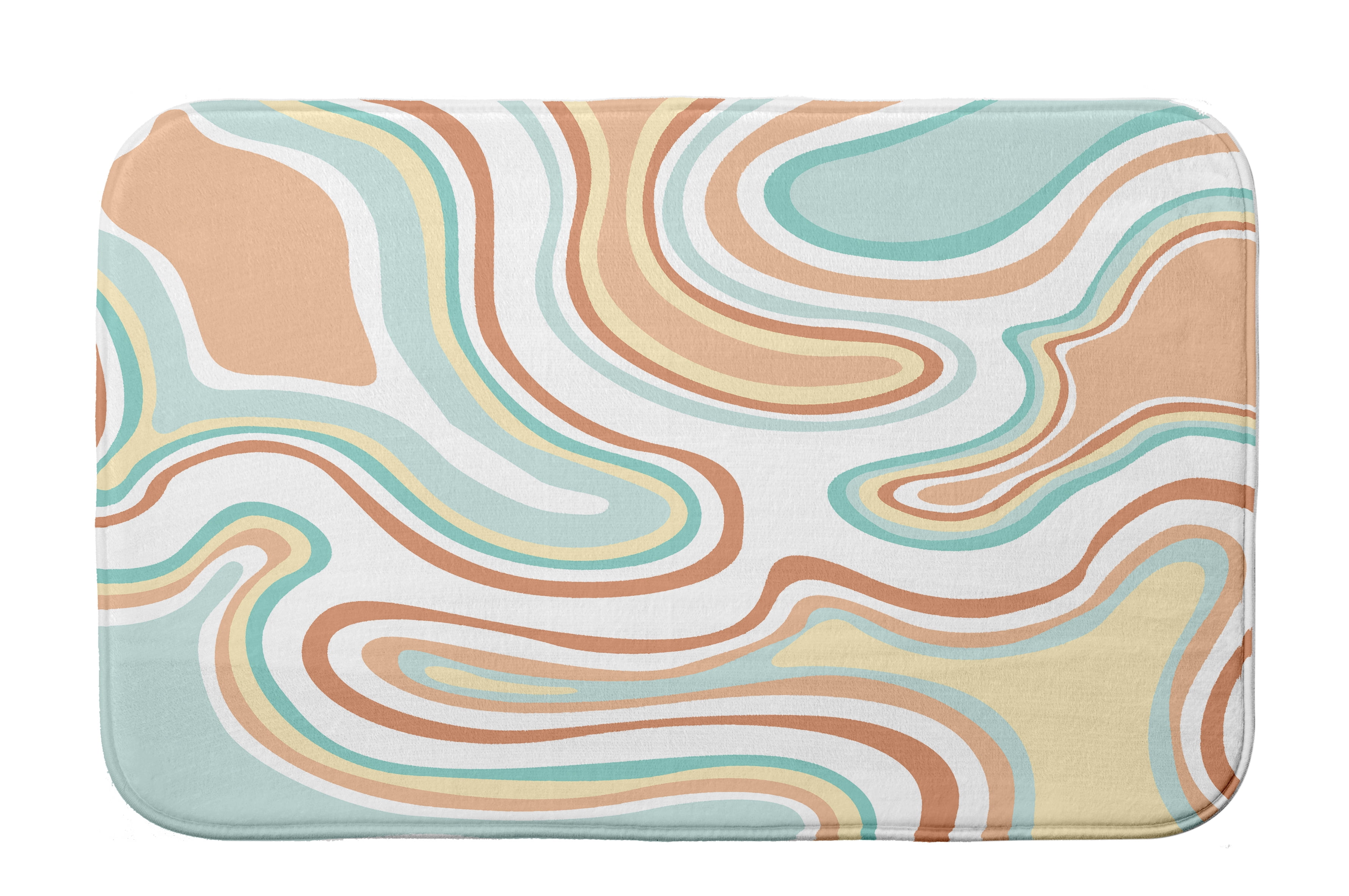 Simply Daisy 24" x 17" Plush Microfiber Coral Agate Bath Mat