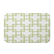 Simply Daisy 24" x 17" Plush Microfiber Green Bamboo Bath Mat