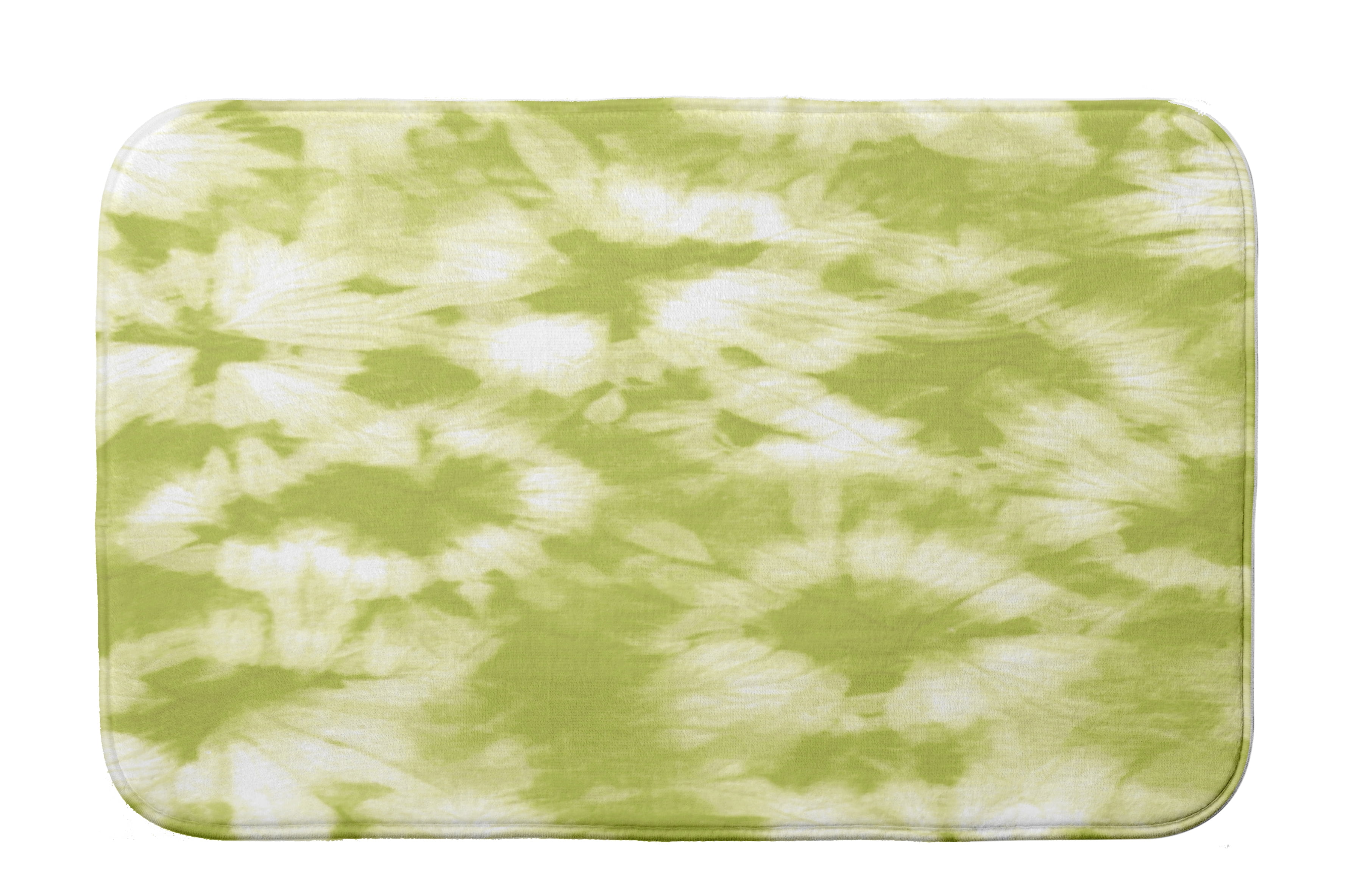 Simply Daisy 24" x 17" Plush Microfiber Green Chillax Bath Mat