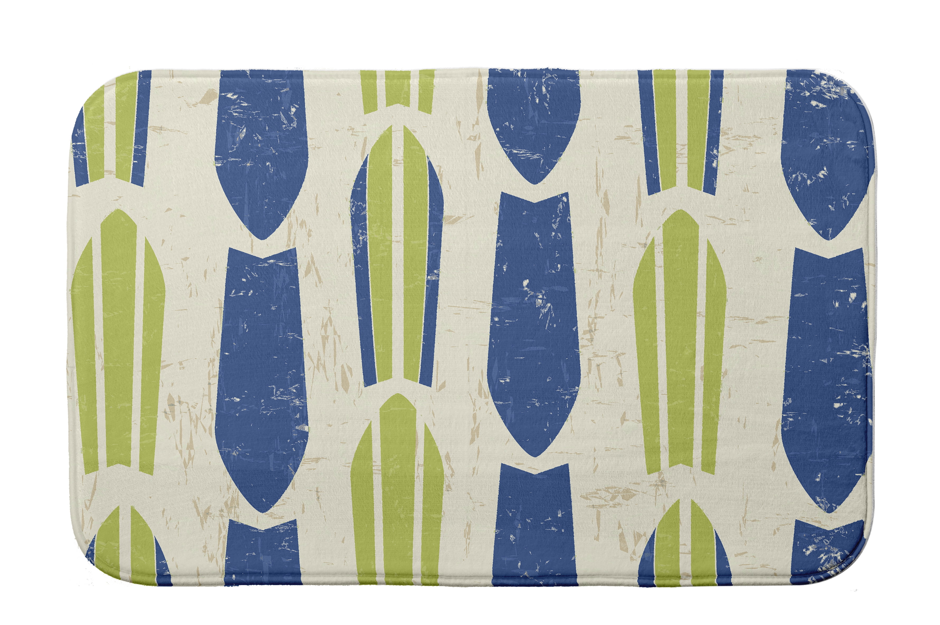 Simply Daisy 24" x 17" Plush Microfiber Green Dean Bath Mat