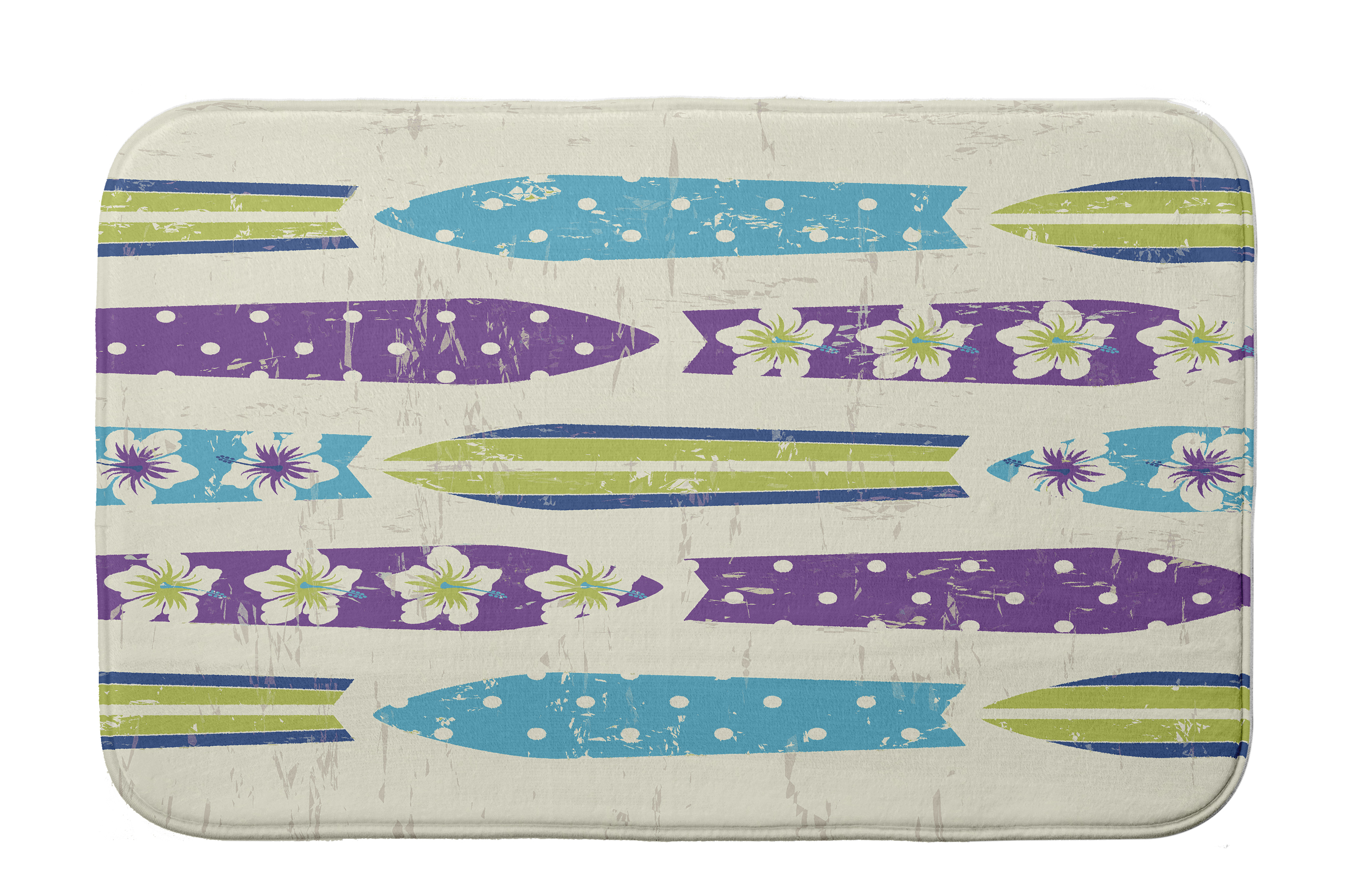 Simply Daisy 24" x 17" Plush Microfiber Green Dean Bath Mat
