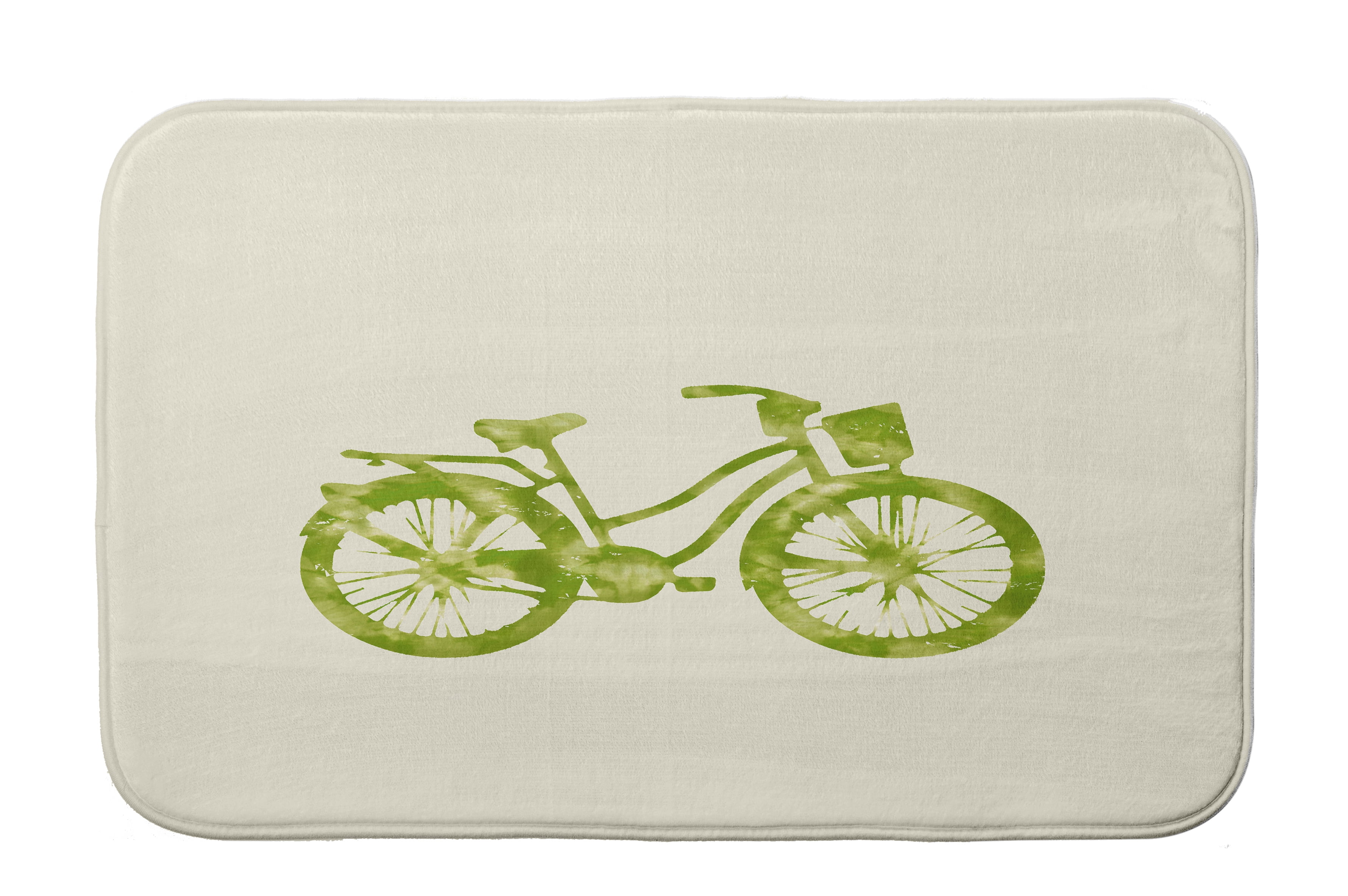 Simply Daisy 24" x 17" Plush Microfiber Green Life Cycle Bath Mat