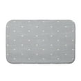 thumbnail image 1 of Simply Daisy 24" x 17" Plush Microfiber Grey Dorothy Dot Bath Mat, 1 of 3