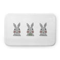 thumbnail image 1 of Simply Daisy 24" x 17" Plush Microfiber Laurel Tree Green Bunny Triplets Easter Bath Mat, 1 of 4