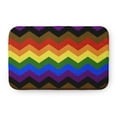 thumbnail image 1 of Simply Daisy 24" x 17" Plush Microfiber Multi-color Inclusive Pride Chevron Bath Mat, 1 of 3