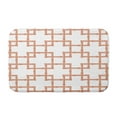 thumbnail image 1 of Simply Daisy 24" x 17" Plush Microfiber Orange Bamboo Bath Mat, 1 of 3