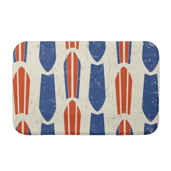 Simply Daisy 24" x 17" Plush Microfiber Orange Dean Bath Mat