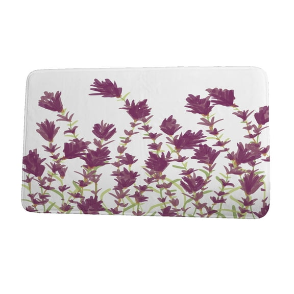 Simply Daisy 24" x 17" Plush Microfiber Purple Lavender Bath Mat