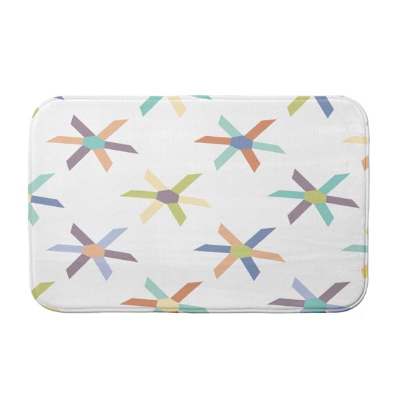 Simply Daisy 24" x 17" Plush Microfiber Purple Pinwheel Pop Bath Mat