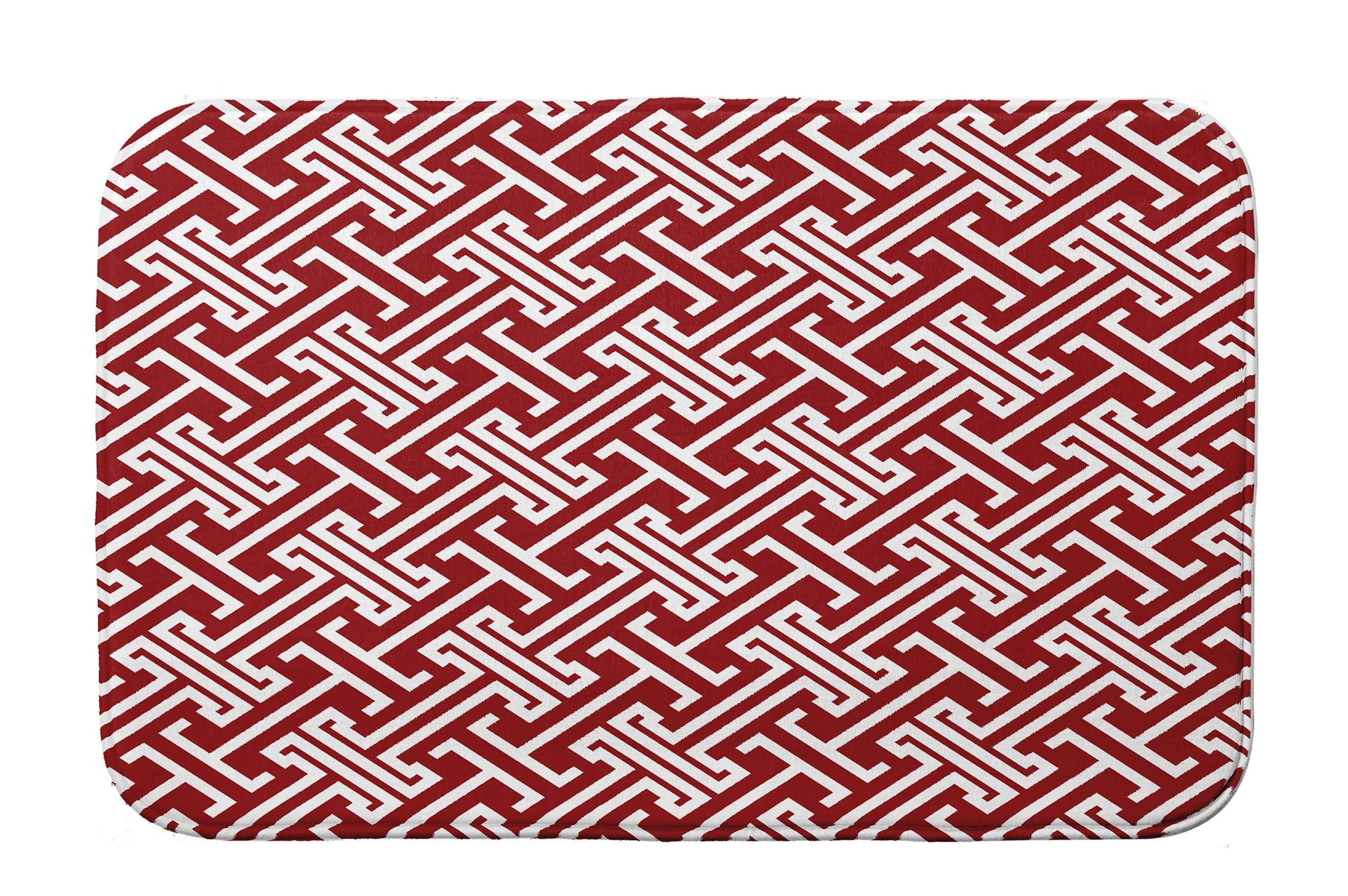 Simply Daisy 24" x 17" Plush Microfiber Red Leeward Key Bath Mat