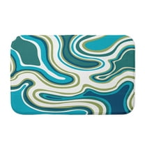 Simply Daisy 24" x 17" Plush Microfiber Teal Agate Bath Mat