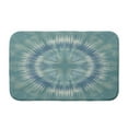 thumbnail image 1 of Simply Daisy 24" x 17" Plush Microfiber Teal Shibori Burst Bath Mat, 1 of 3