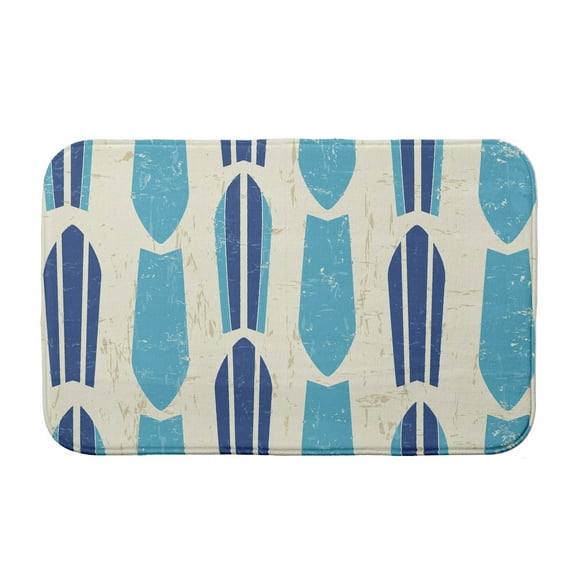Simply Daisy 24" x 17" Plush Microfiber Turquoise Dean Bath Mat