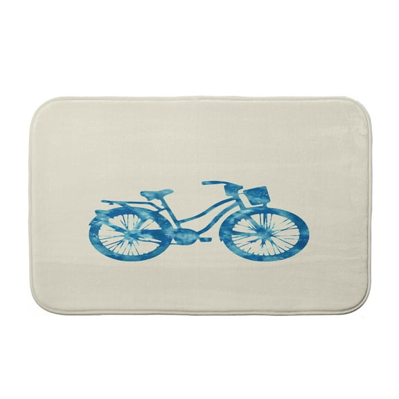 Simply Daisy 24" x 17" Plush Microfiber Turquoise Life Cycle Bath Mat
