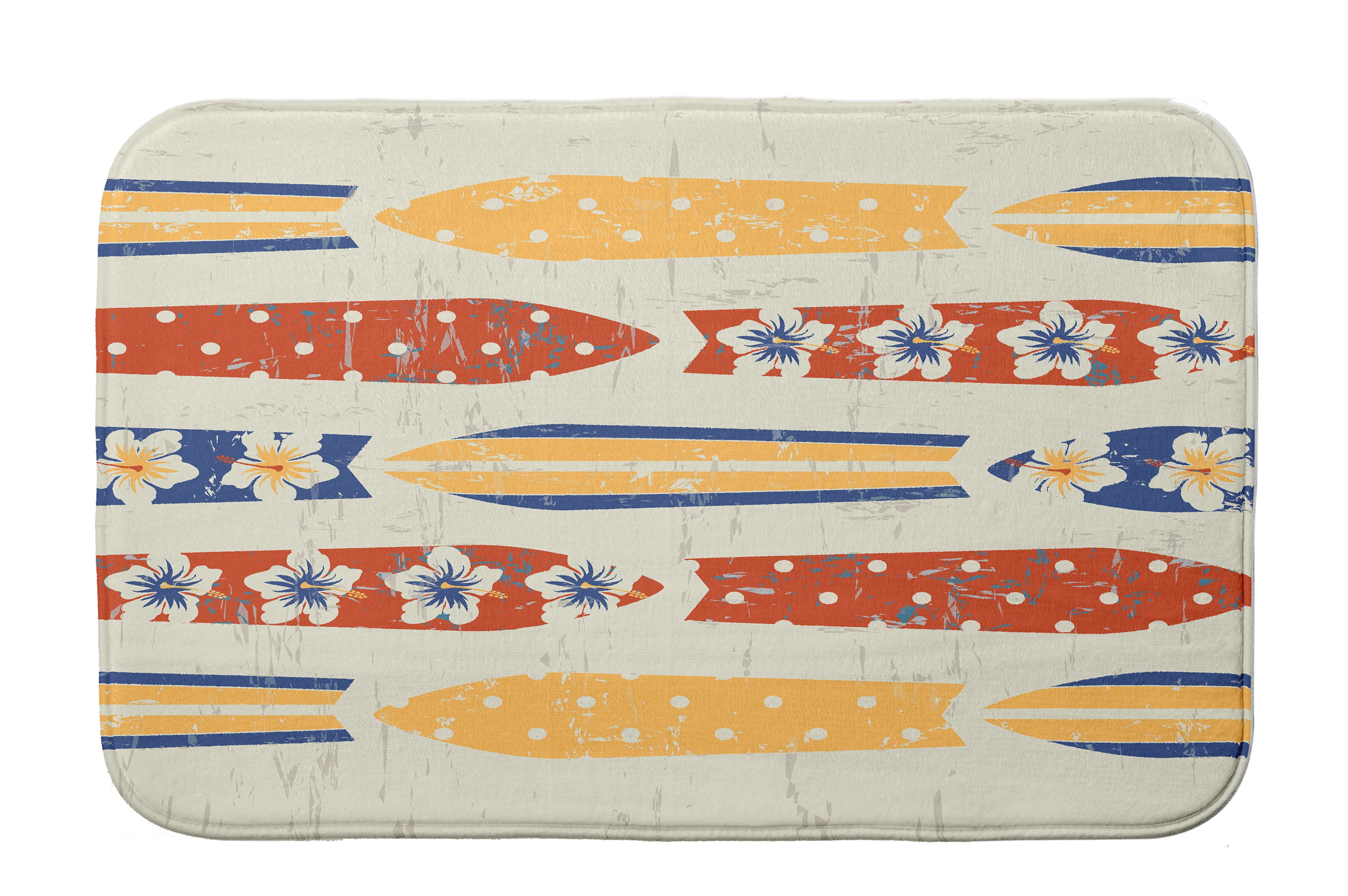 Simply Daisy 24" x 17" Plush Microfiber Yellow Dean Bath Mat