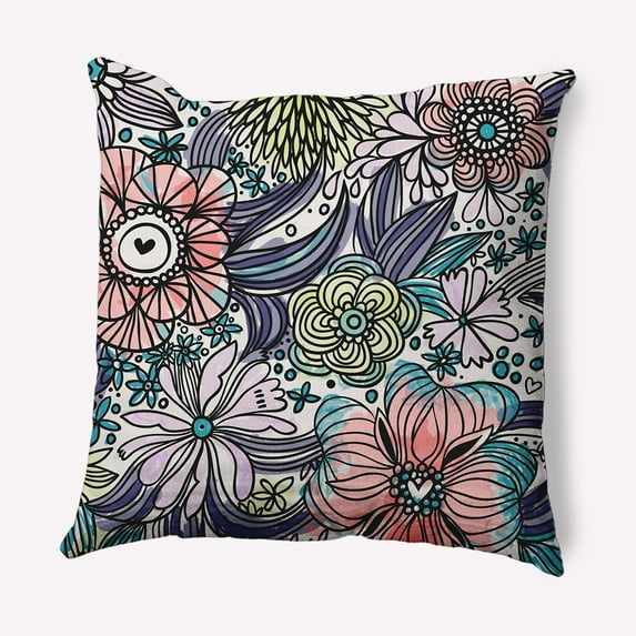 Simply Daisy 26 in x 26 in Contemporary Explorer Polyester Throw Pillow