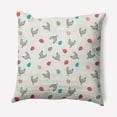 thumbnail image 1 of Simply Daisy 26 in x 26 in White Animal Print Easter Polyester Throw Pillow, 1 of 4