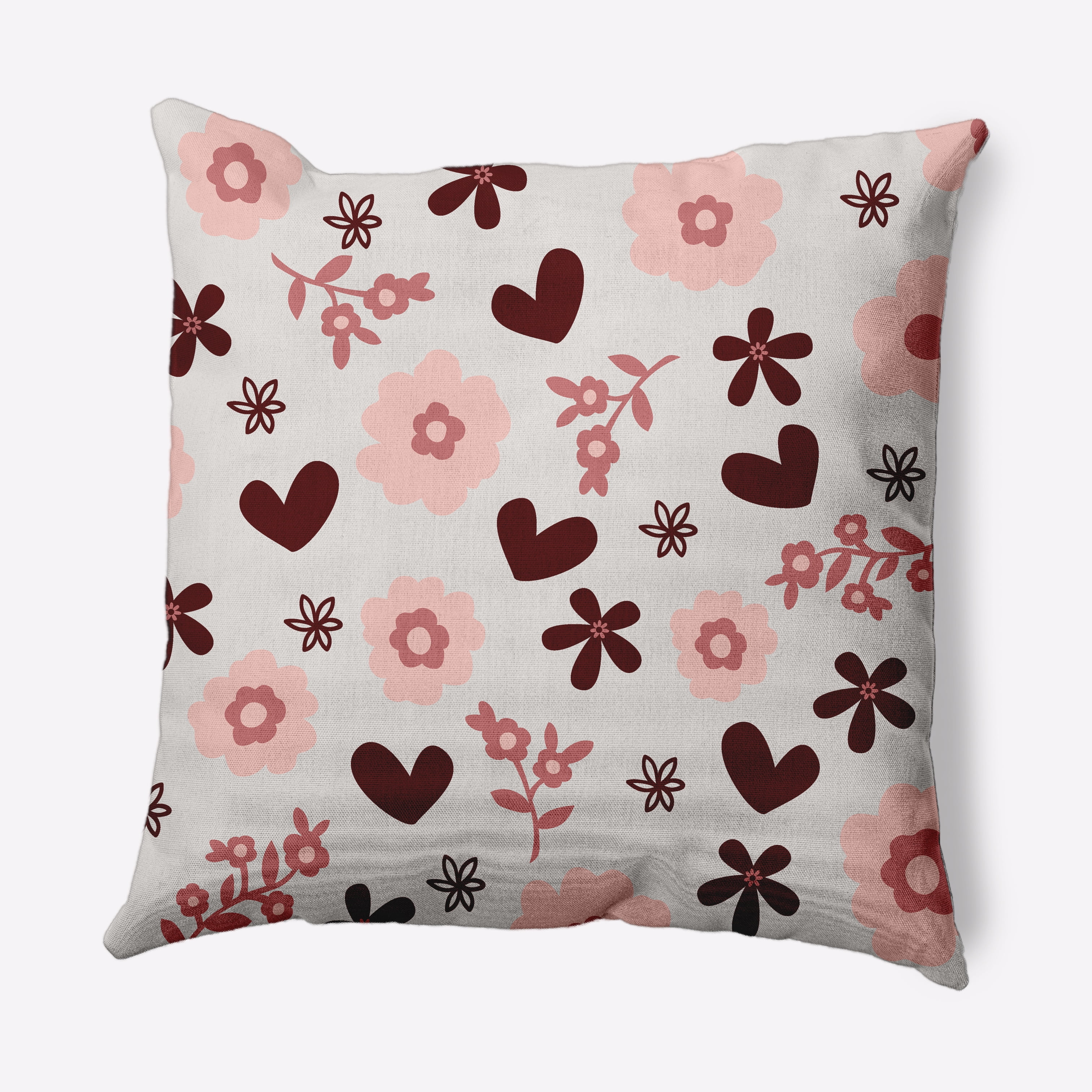 Simply Daisy 26 inch Flowery Love Valentines Decorative Throw Pillow