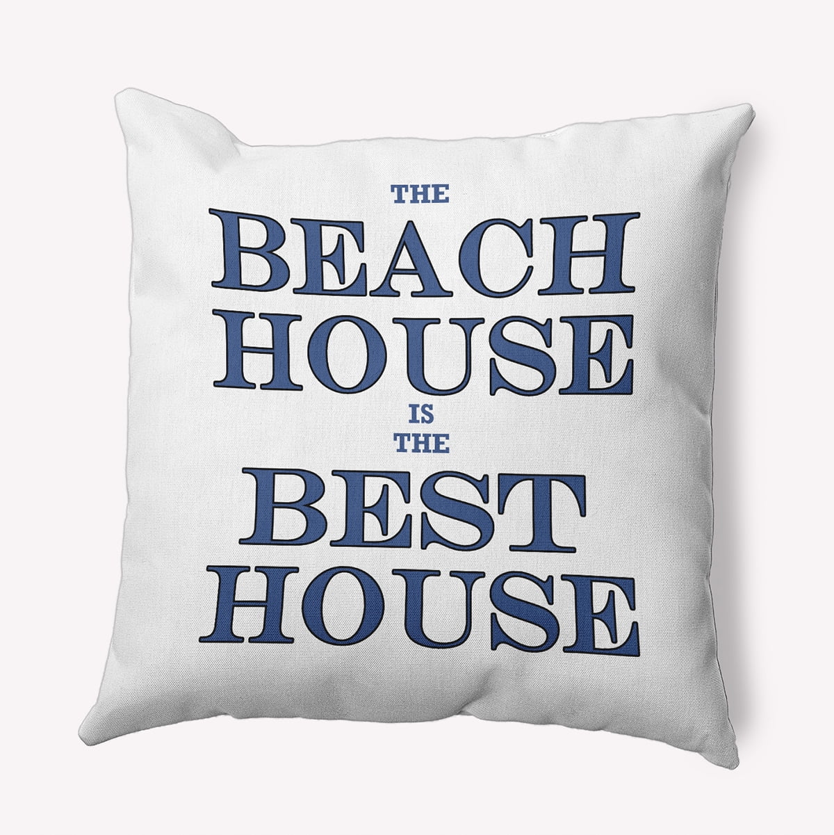 Simply Daisy 26-inch Square Beach House Best House Polyester Throw Pillow, Navy Qty 1