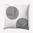 thumbnail image 1 of Simply Daisy 26-inch Square Circles Polyester Indoor Pillow, Raven Black Qty 1, 1 of 4