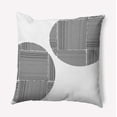 thumbnail image 1 of Simply Daisy 26-inch Square Circles and Squares Polyester Indoor Pillow, Raven Black Qty 1, 1 of 4