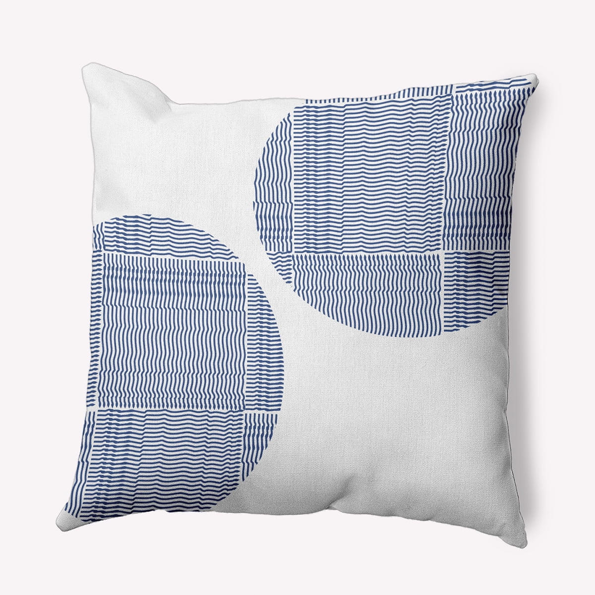 Simply Daisy 26-inch Square Circles and Squares Polyester Throw Pillow, Navy Qty 1