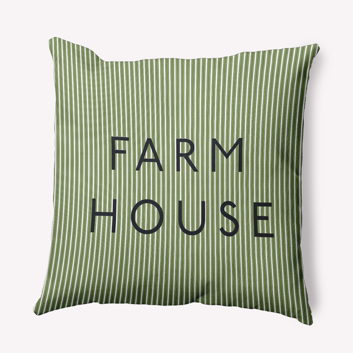 Simply Daisy 26-inch Square Farmhouse Ticking Poly Throw Pillow, Light Olive Green Qty 1