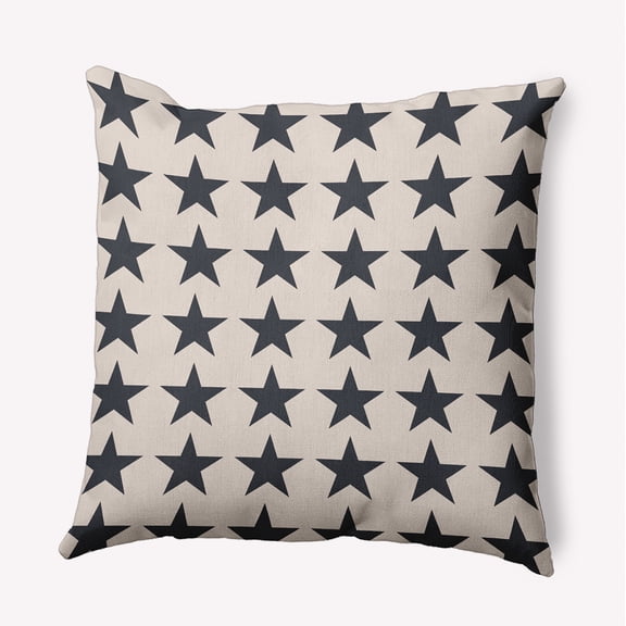 Simply Daisy 26-inch Square Stars Polyester Indoor Pillow, Blue Qty 1