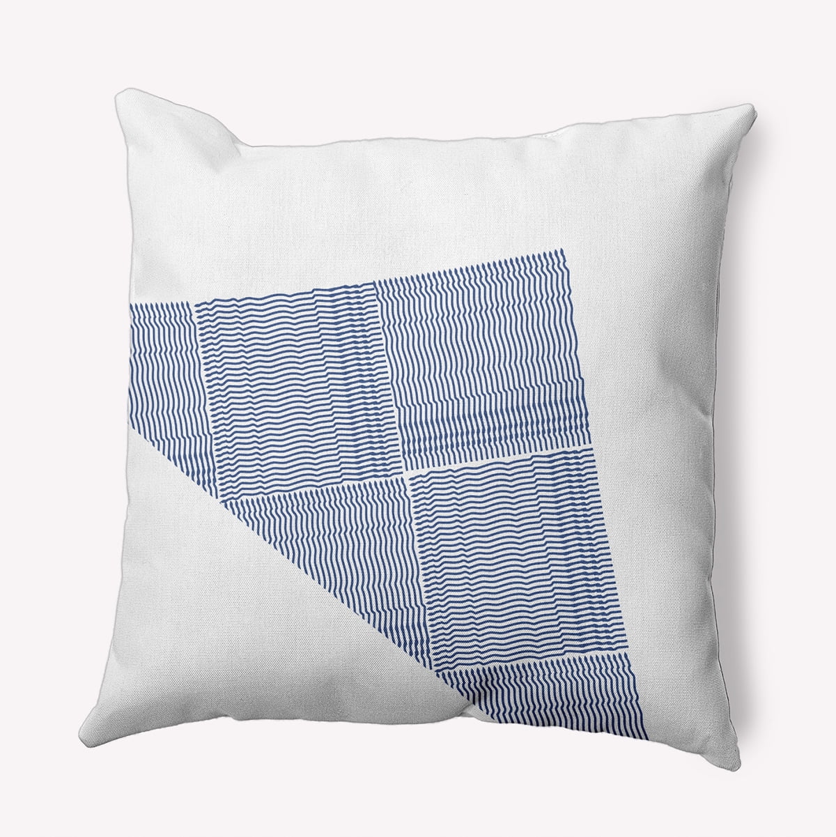 Simply Daisy 26-inch Square Triangles & Squares Polyester Throw Pillow, Navy Qty 1