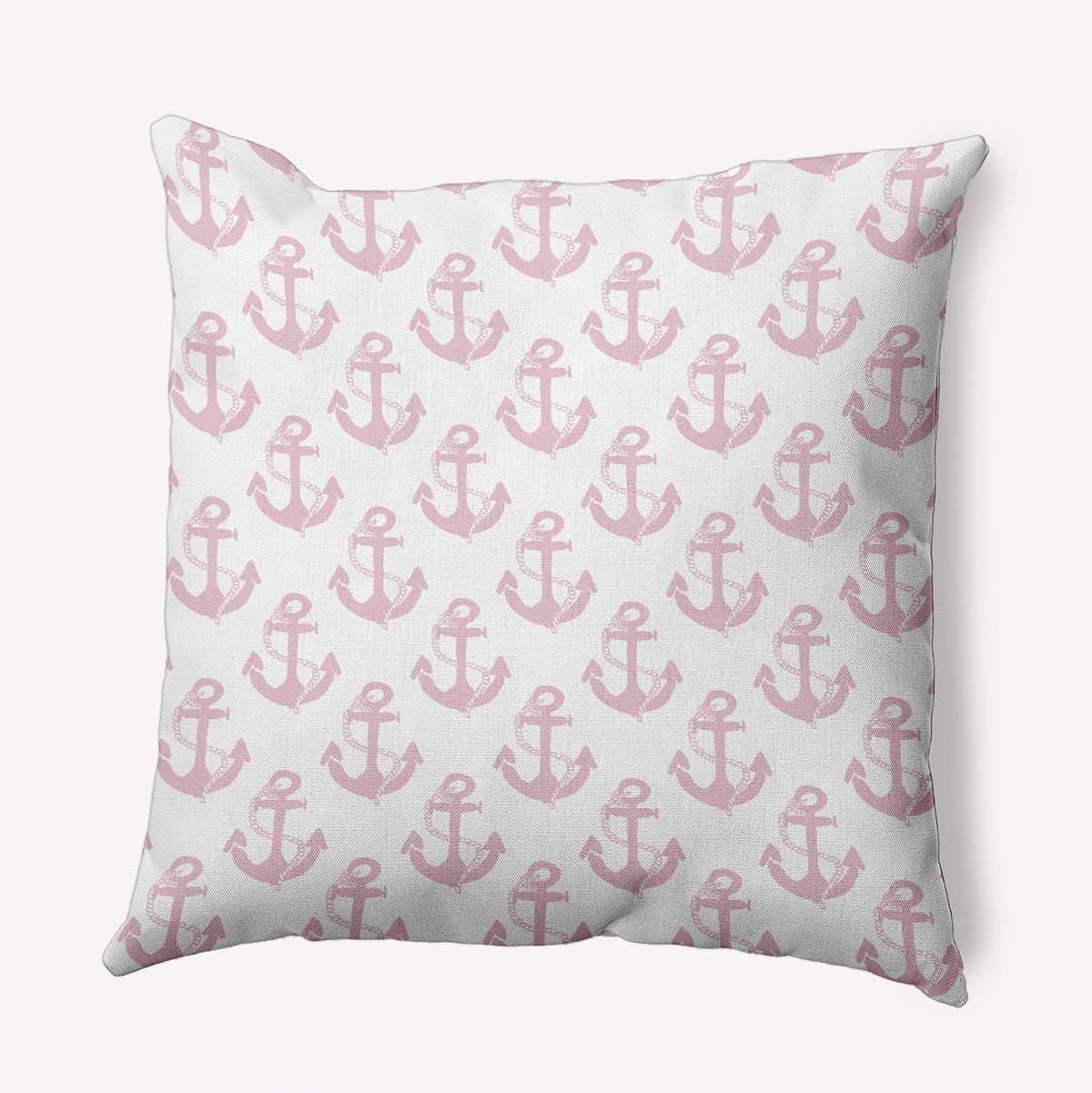 Simply Daisy 26" x 26" Anchor Pattern Decorative Throw Pillow, Light Pink (1 count)