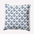 thumbnail image 1 of Simply Daisy 26" x 26" Anchor Pattern Decorative Throw Pillow, Nautical Navy (1 count), 1 of 3