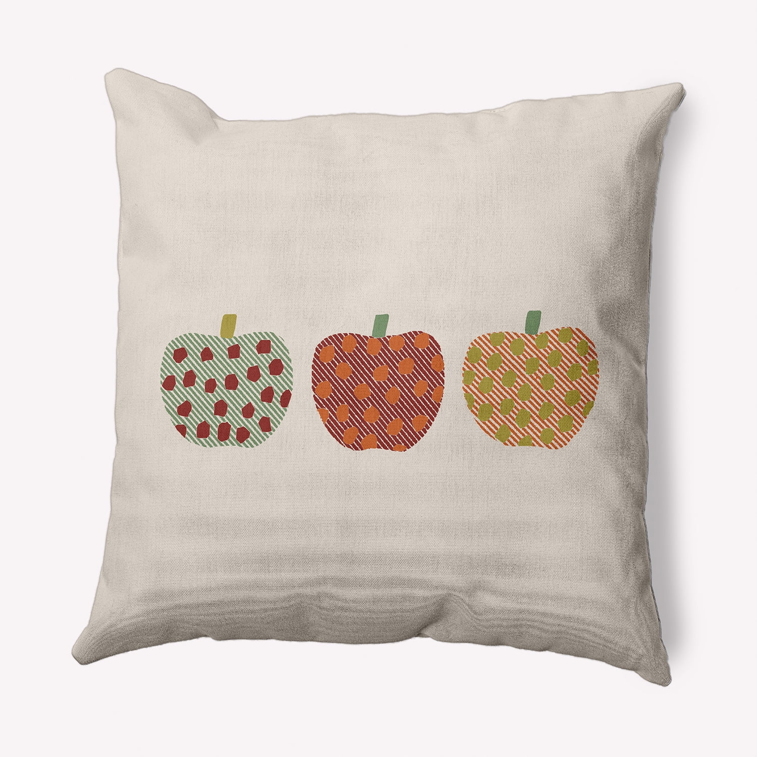 Simply Daisy 26" x 26" Apples Decorative Throw Pillow, Maple Red