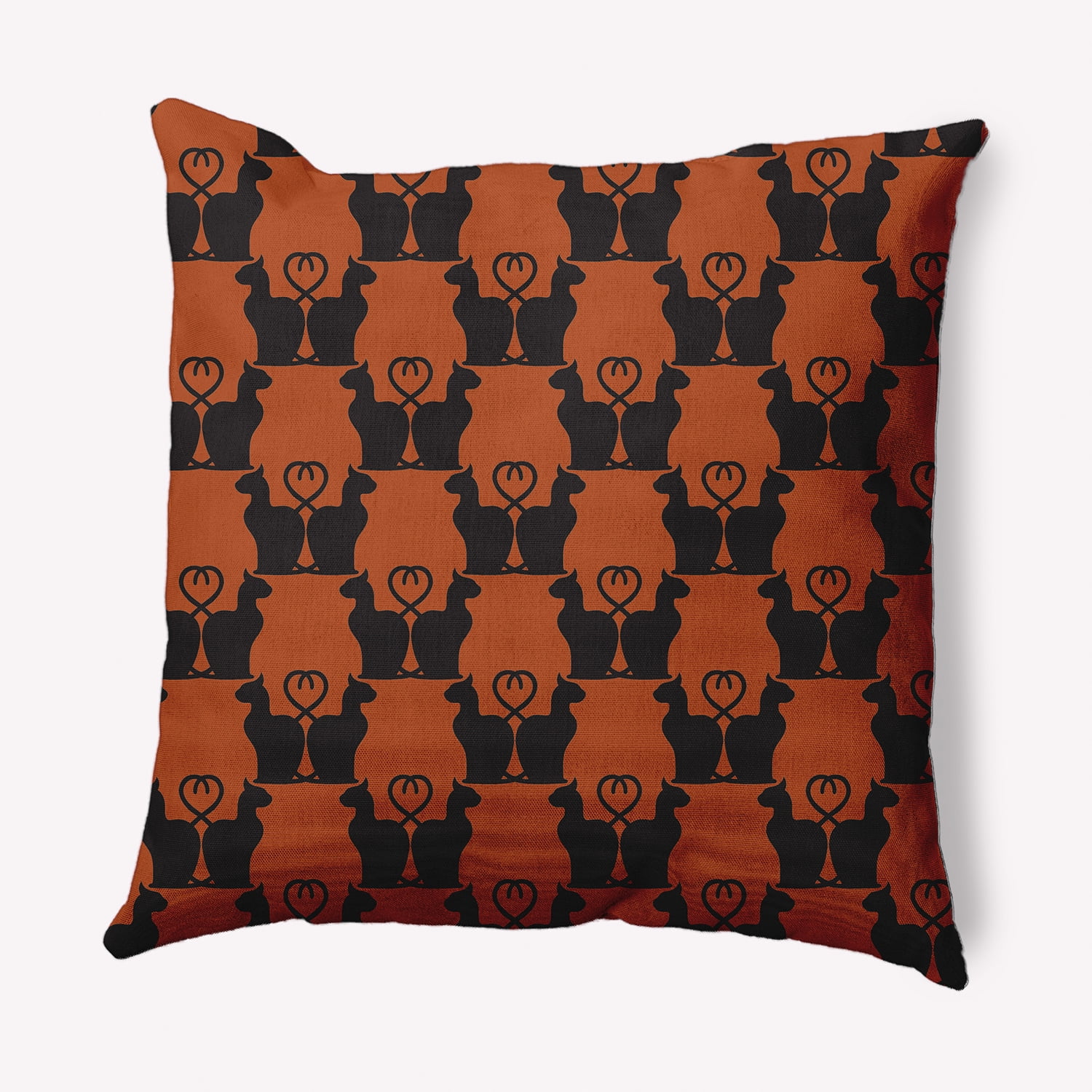 Simply Daisy 26" x 26" Cat Clowder Decorative Throw Pillow, Sienna