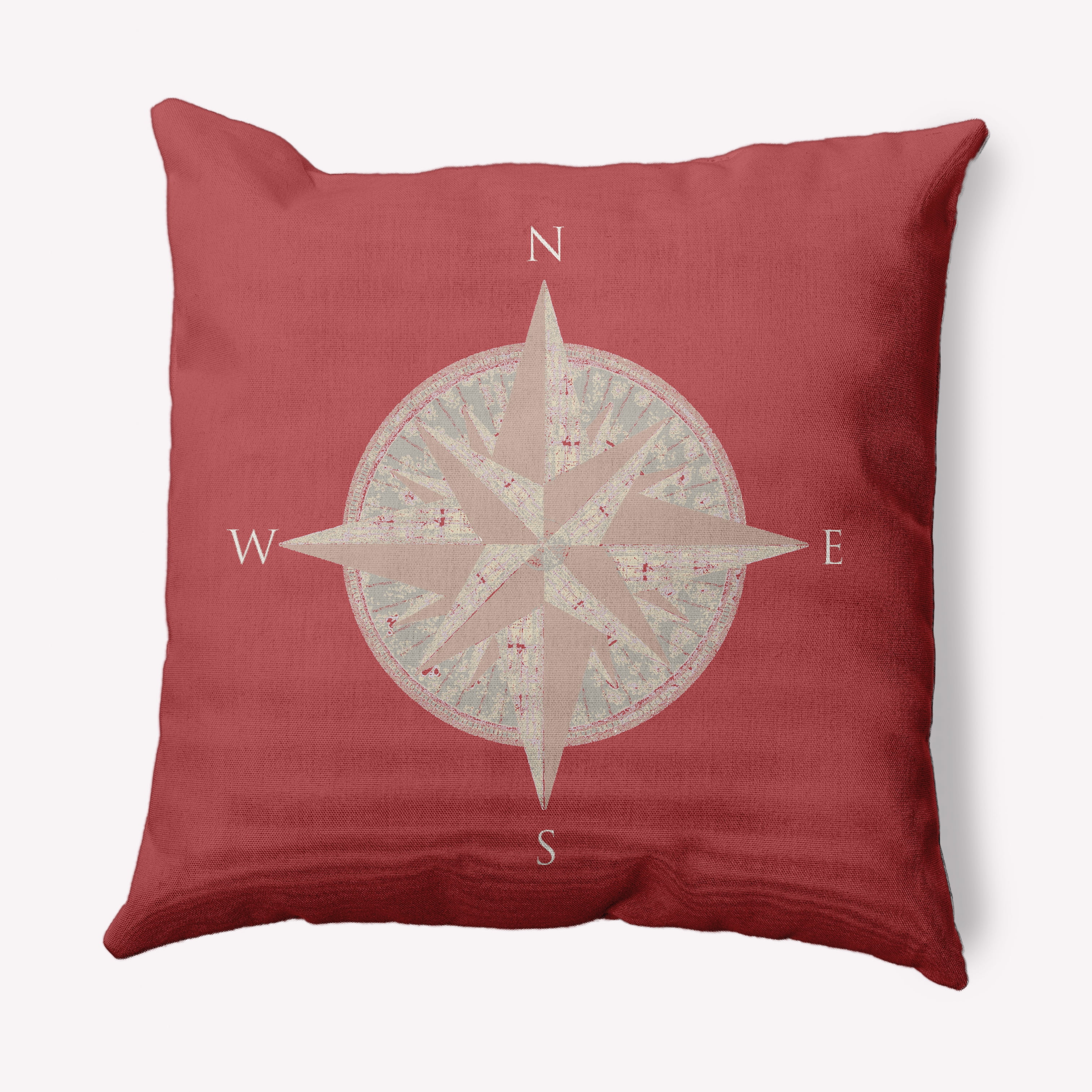 Simply Daisy 26" x 26" Compass Nautical Decorative Indoor Pillow