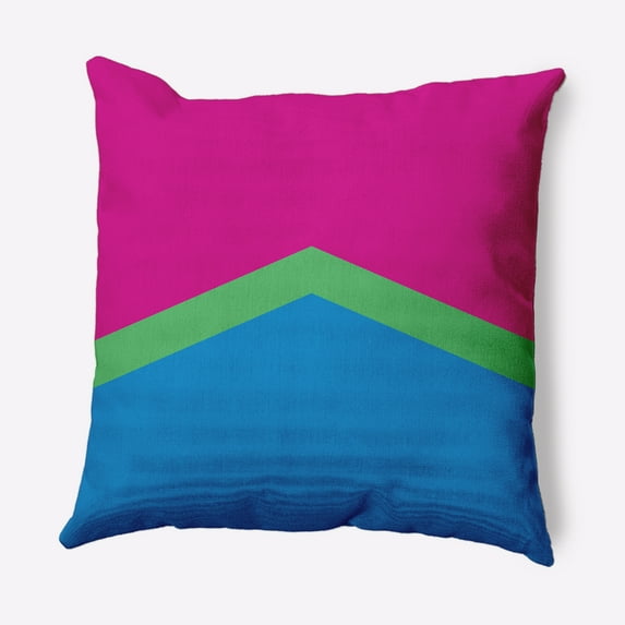 Simply Daisy 26" x 26" Contemporary Chevron Pride Day Polyester Throw Pillow